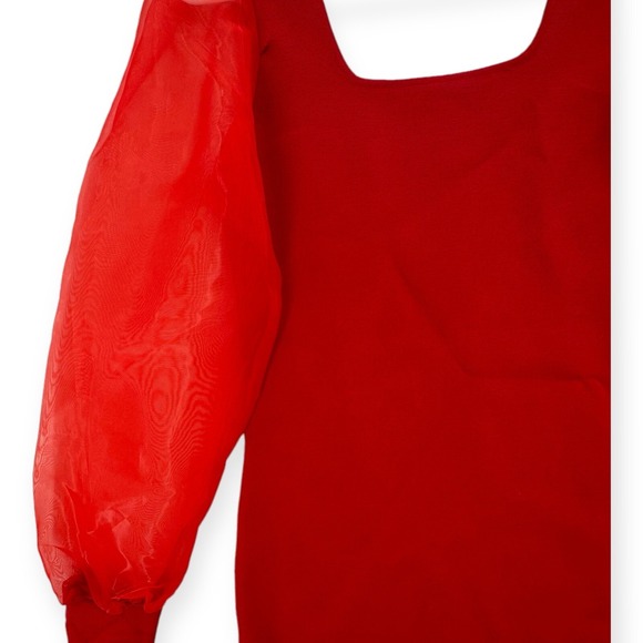 House Of Harlow 1960 Dress‎ Womens Small Bodycon Ribbed Stretch Red Party NEW